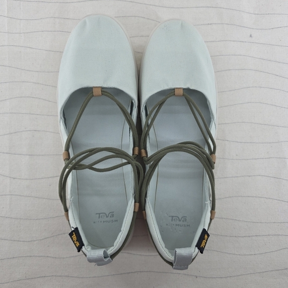 Teva Womens Voya Infinity Straps Light Green Flats Casual Shoes 1106869 Size 10 - Picture 6 of 11